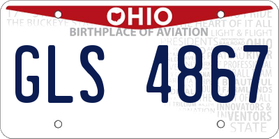 OH license plate GLS4867