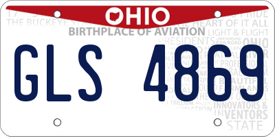 OH license plate GLS4869