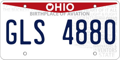 OH license plate GLS4880
