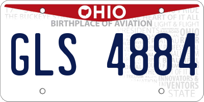 OH license plate GLS4884