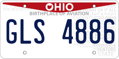 OH license plate GLS4886