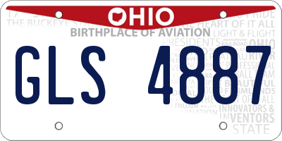 OH license plate GLS4887