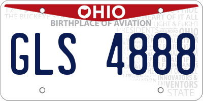 OH license plate GLS4888