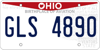 OH license plate GLS4890