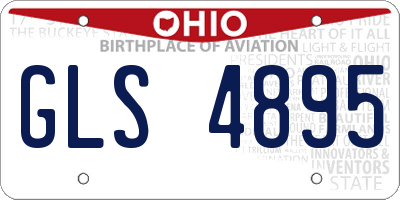 OH license plate GLS4895