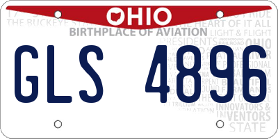 OH license plate GLS4896