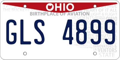 OH license plate GLS4899