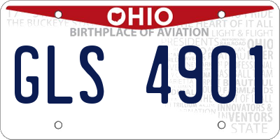 OH license plate GLS4901