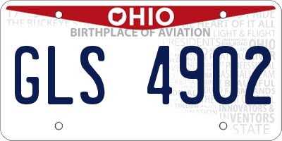 OH license plate GLS4902