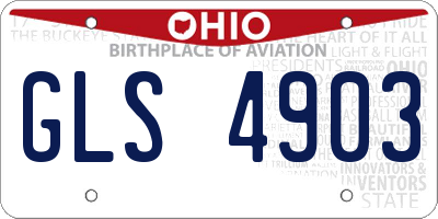 OH license plate GLS4903