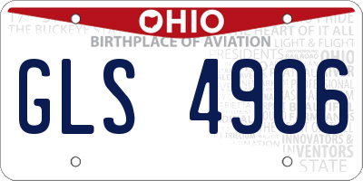 OH license plate GLS4906