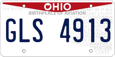 OH license plate GLS4913