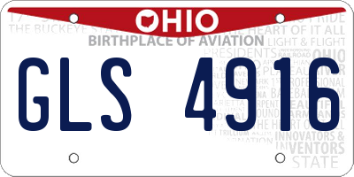 OH license plate GLS4916