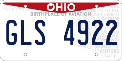 OH license plate GLS4922