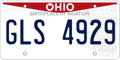 OH license plate GLS4929