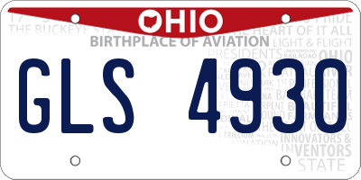 OH license plate GLS4930