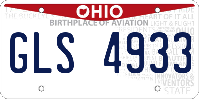 OH license plate GLS4933