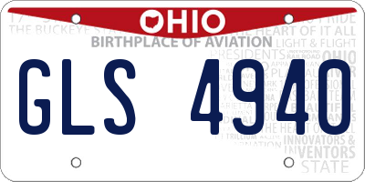 OH license plate GLS4940