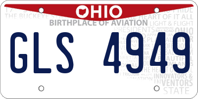 OH license plate GLS4949