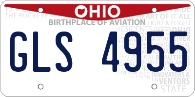 OH license plate GLS4955