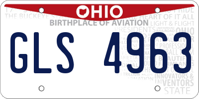 OH license plate GLS4963