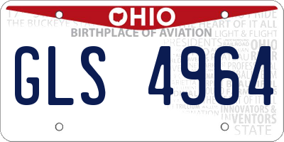 OH license plate GLS4964