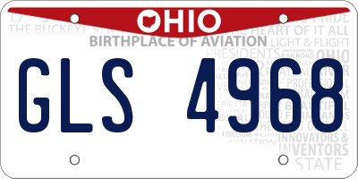 OH license plate GLS4968