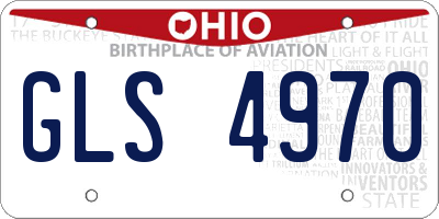 OH license plate GLS4970