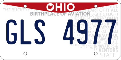 OH license plate GLS4977