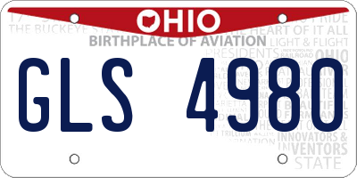 OH license plate GLS4980