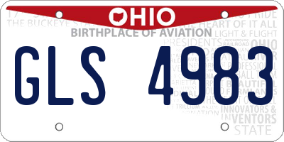 OH license plate GLS4983