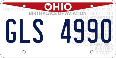 OH license plate GLS4990