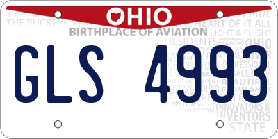 OH license plate GLS4993