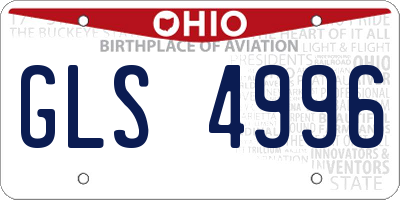 OH license plate GLS4996