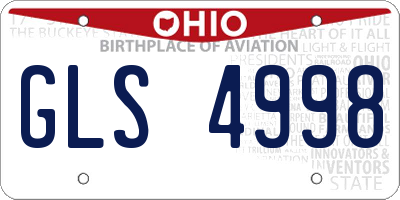 OH license plate GLS4998