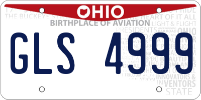 OH license plate GLS4999