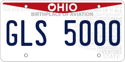 OH license plate GLS5000