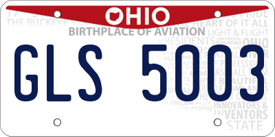 OH license plate GLS5003