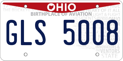 OH license plate GLS5008