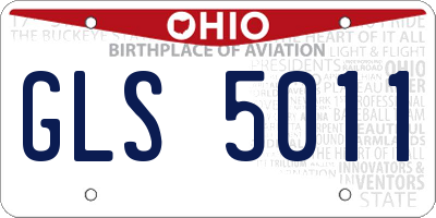 OH license plate GLS5011