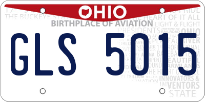 OH license plate GLS5015
