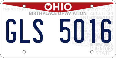 OH license plate GLS5016