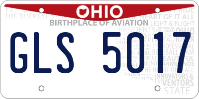 OH license plate GLS5017