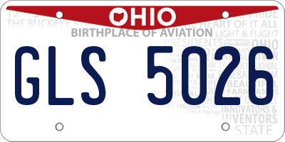 OH license plate GLS5026