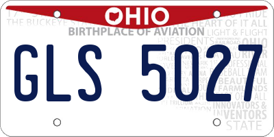 OH license plate GLS5027