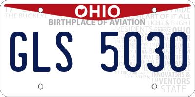 OH license plate GLS5030