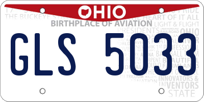 OH license plate GLS5033