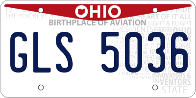 OH license plate GLS5036