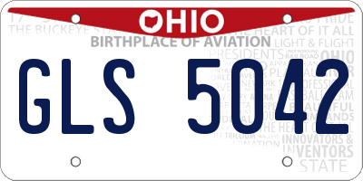 OH license plate GLS5042