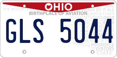 OH license plate GLS5044